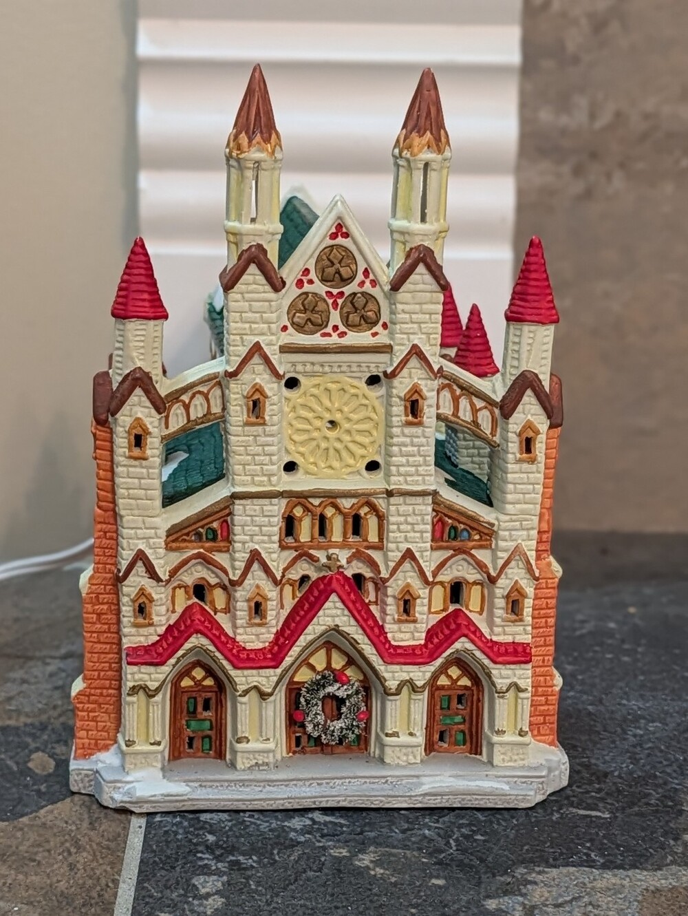 Noma Vintage Ceramic Church Christmas Village Lighted House